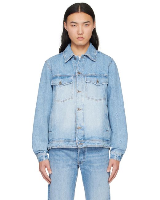 WOOD WOOD Blue Ivan Denim Jacket for men