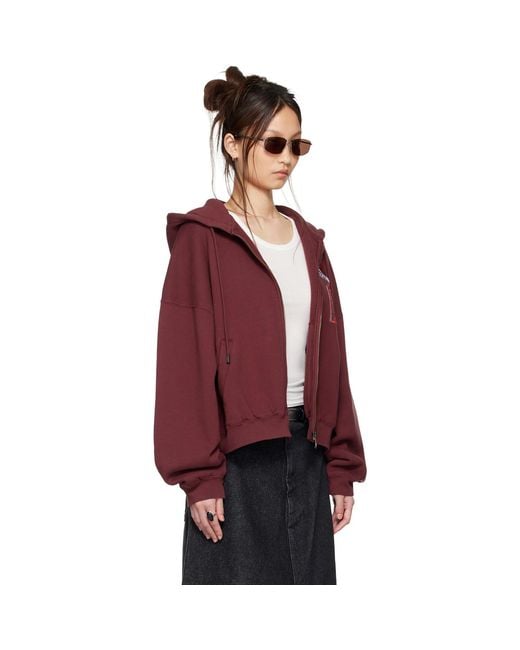 Lu'u Dan Red Bruce Lee X Lựu Đạn Burgundy Zip Hoodie