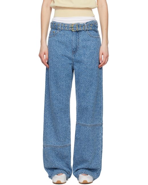 Ganni ブルー Fluffy Izey ベルト ジーンズ Blue