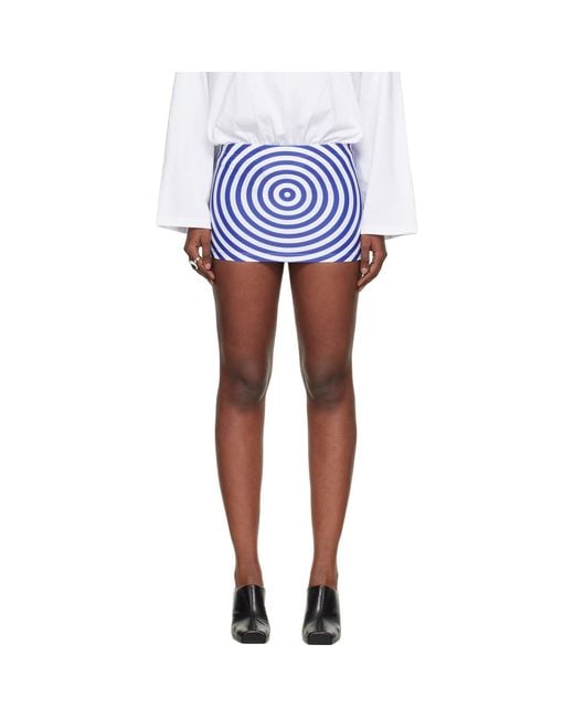 Jean Paul Gaultier Blue 'The Target' Miniskirt