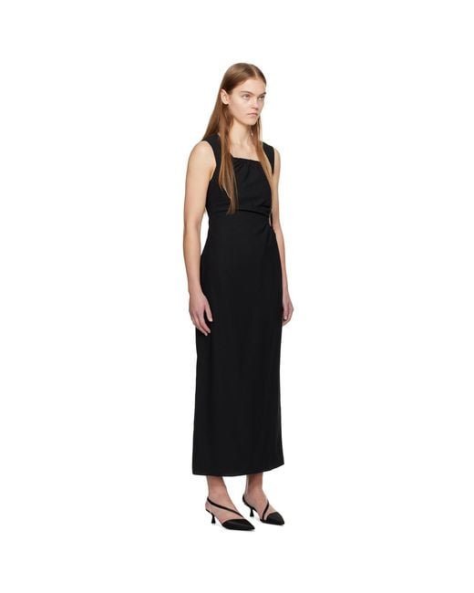 Wynn Hamlyn Black Ella Midi Dress