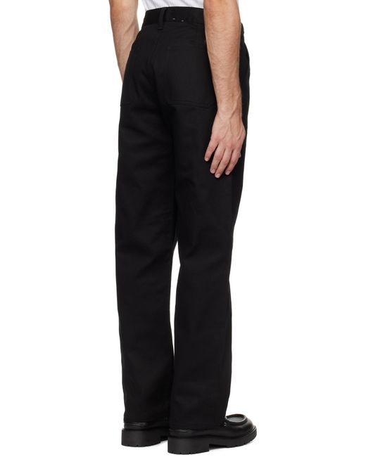 Nudie Jeans Black Tuff Tony Trousers for men