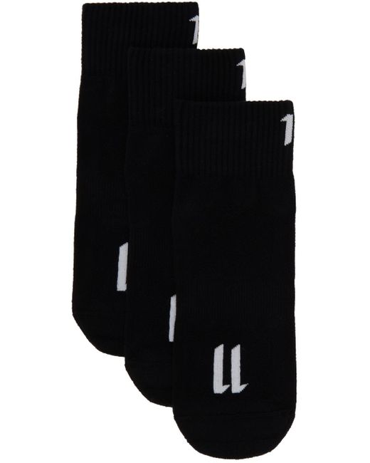 Ensemble de trois paires de chaussettes hauteur cheville noires Boris Bidjan Saberi 11 pour homme en coloris Black
