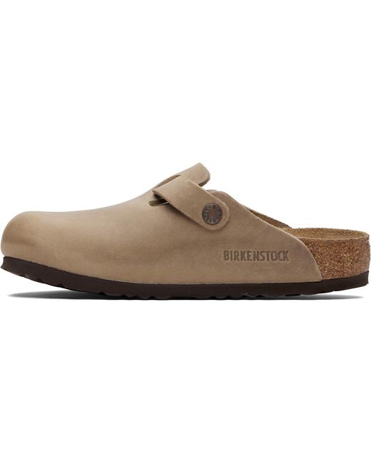Birkenstock Black Regular Boston Oiled Leather Slip-On Loafers