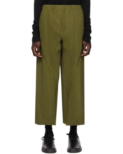 Pantalon plissé bottoms 2 kaki Homme Plissé Issey Miyake pour homme en coloris Green