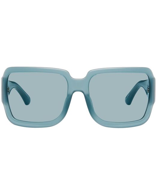 Dries Van Noten Blue Linda Farrow Edition Oversized Sunglasses for men