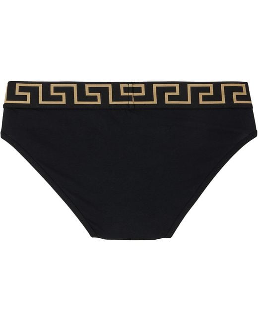 Versace Black Two-Pack Cotton-Jersey Briefs for men