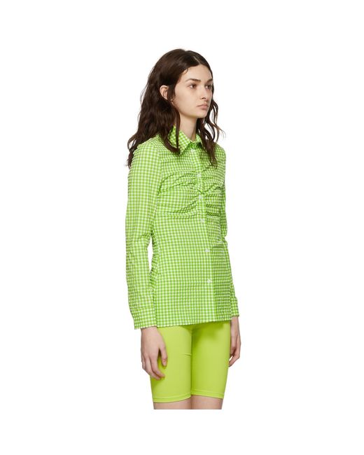 MSGM Green Nylon Shirt