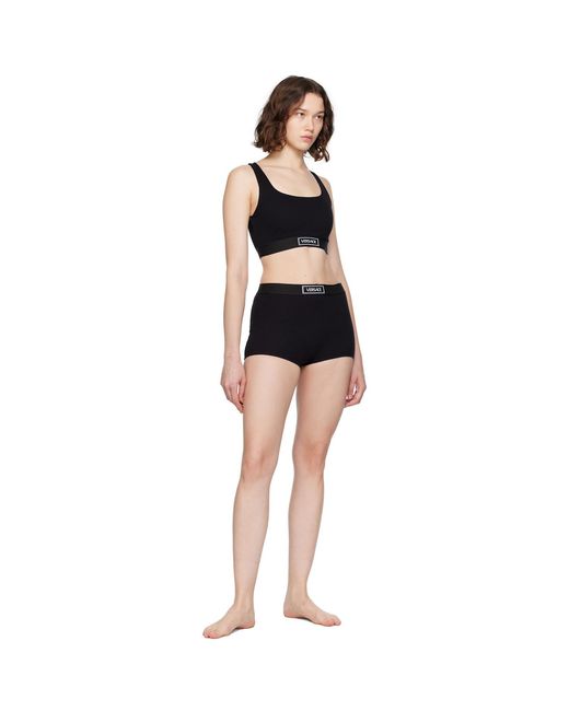 Versace Black 90S Elastic Bra