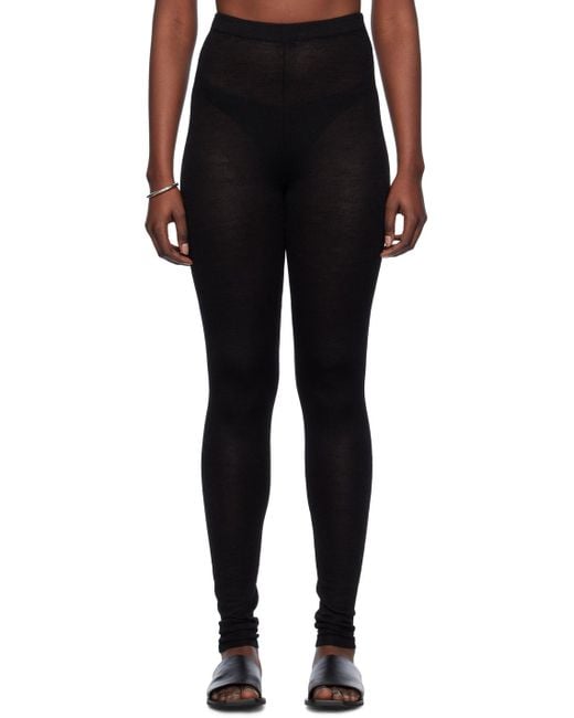 Lauren Manoogian Black Super Fine leggings