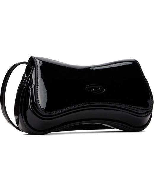 DIESEL Black Play Glossy Small Crossbody Bag