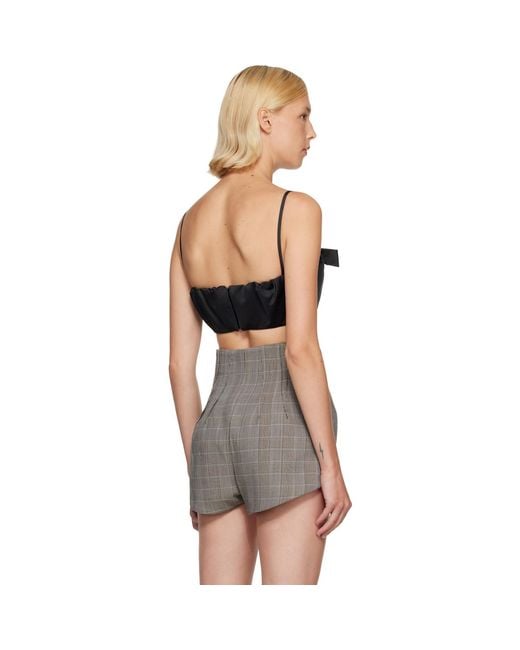 Givenchy Black Bow Detailing Cropped Top