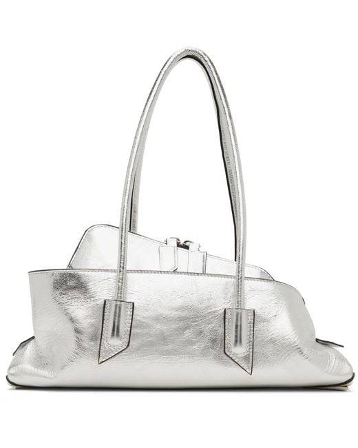 The Attico Gray 'La Passeggiata' Small Top Handle Bag