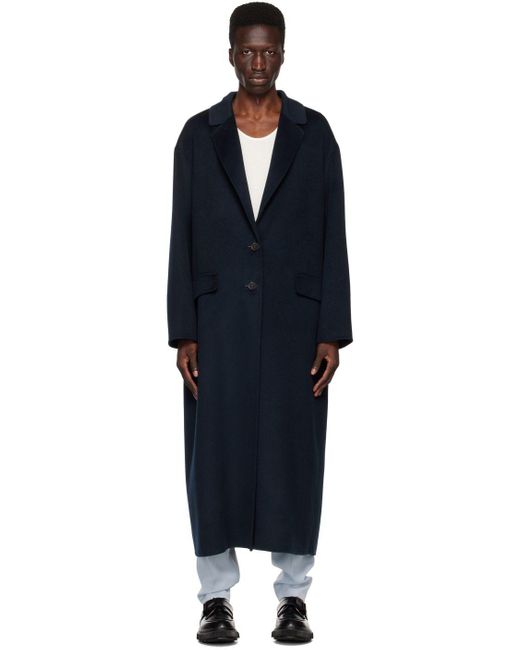 Max Mara Navy Caterina Coat in Black for Men | Lyst