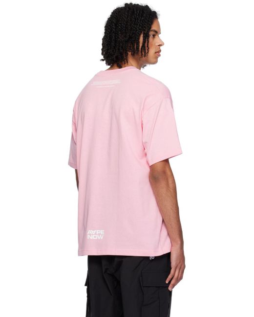 Aape By A Bathing Ape Pink Patch T-shirt for men