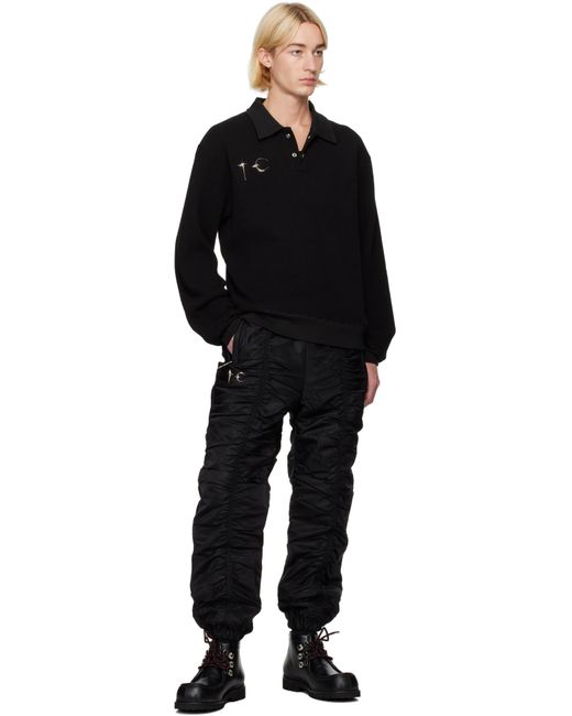メンズ THUG CLUB ブラック ワッフル 長袖ポロシャツ ブラック | Lyst