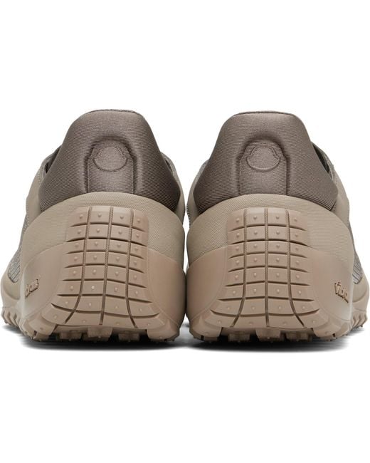 Moncler Black Taupe Trailgrip Lp Suede & Nubuck Sneakers for men