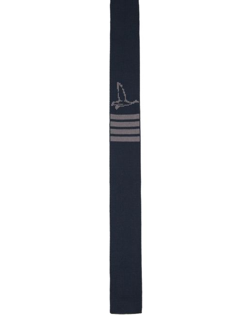 Thom Browne Black Geese Icon Jacquard Knit Tie for men