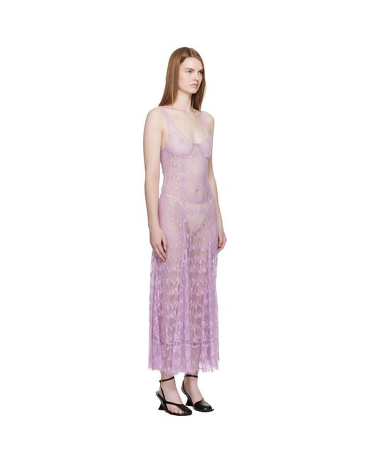 Collina Strada Purple Pamela Midi Dress
