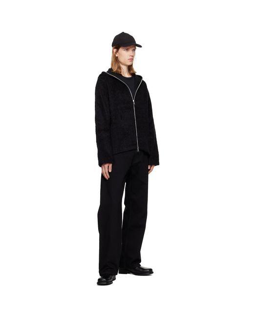 Our Legacy Black Full Zip Hoodie for men