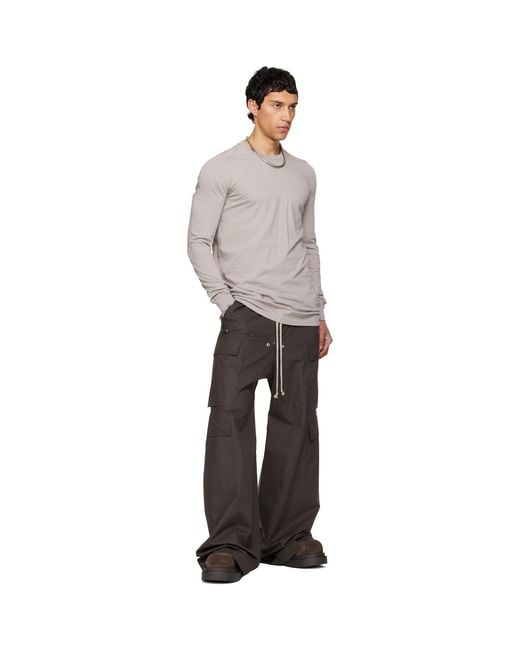 Rick Owens Black Temple Cargobelas Cargo Pants for men