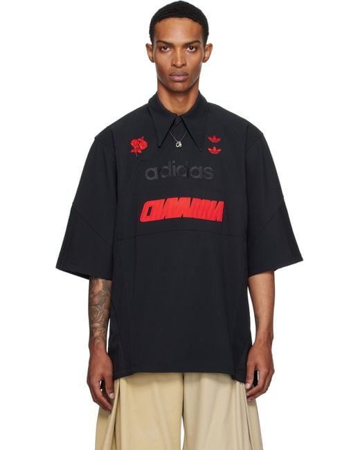 Willy Chavarria Black Adidas Originals Edition Shirt Polo for men