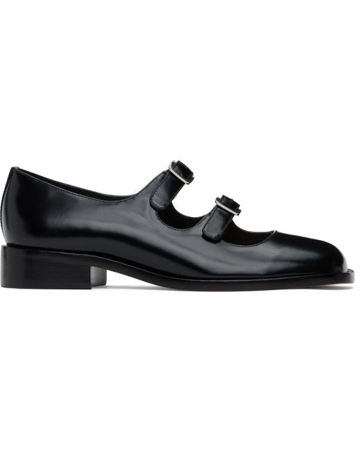 Sandy Liang Black Double Strap Ballerina Flats