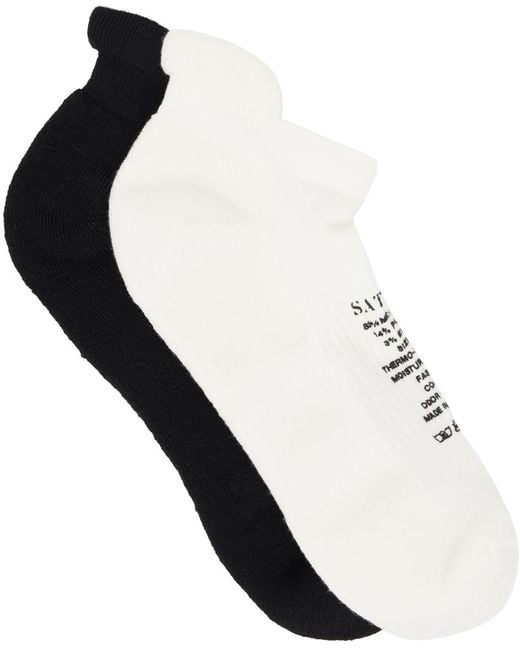 Satisfy White Two-Pack & Merino Low Socks for men