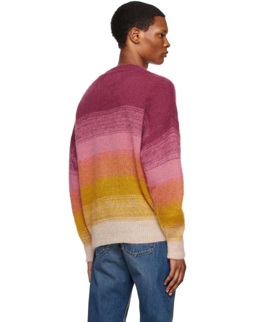 Isabel Marant Orange Multicolor Drussell Sweater for men