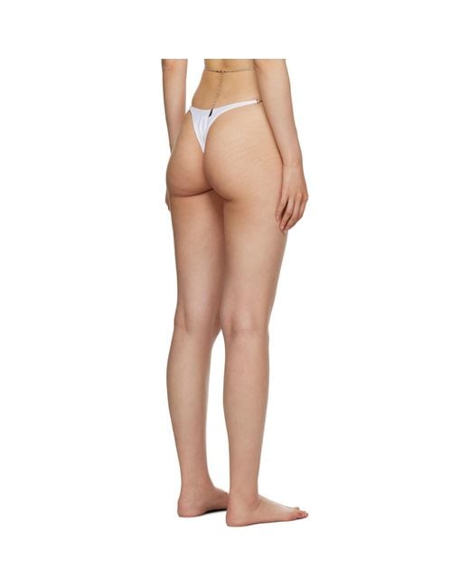 Mugler Multicolor White Star Bikini Bottoms