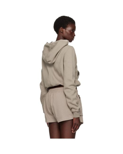 Rick Owens Natural Tower Small Hoodie
