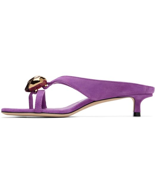 Jimmy Choo Purple Emeri Stone 35 Heeled Sandals