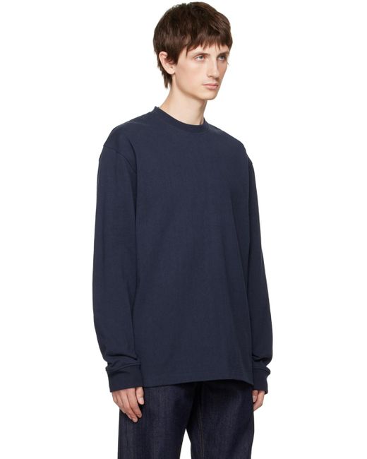 The Row Blue Kirk Long Sleeve T-shirt for men