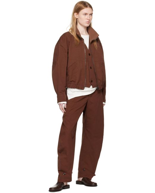 Lemaire Brown Layered Jacket