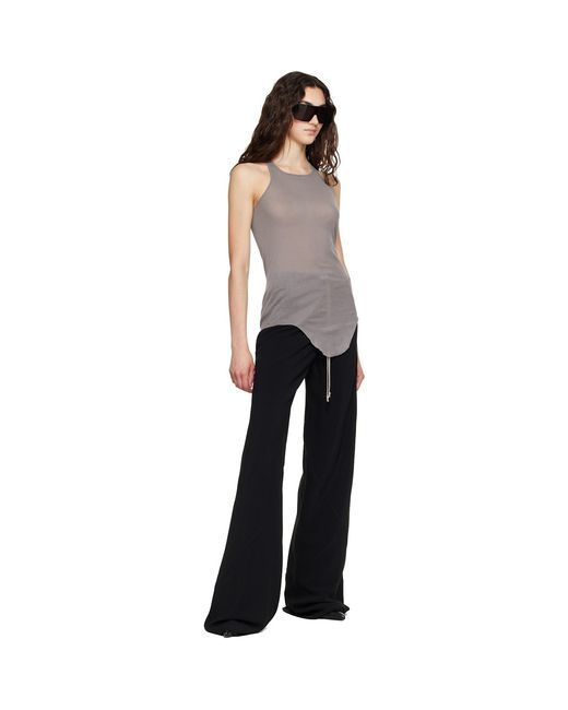 Rick Owens Purple Tower Basic Rib Tank Top