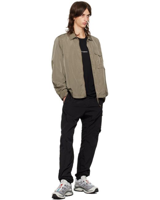 C P Company Black Lens Cargo Pants for men