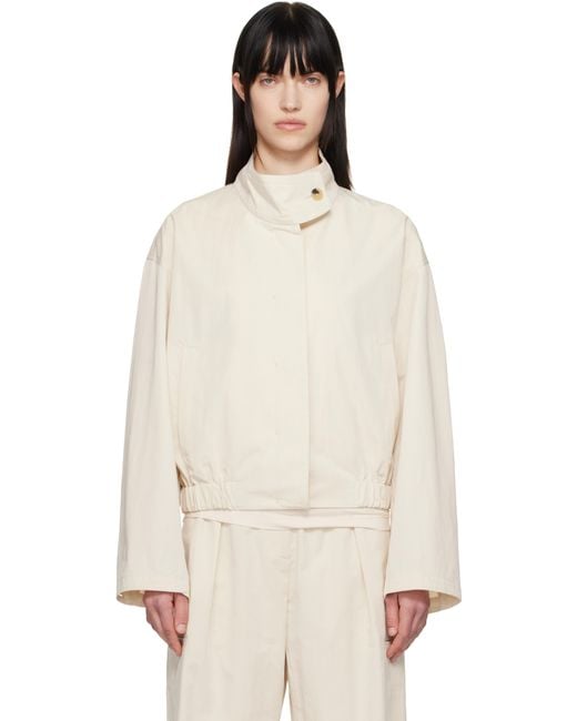 LE17SEPTEMBRE Natural Off- Funnel Neck Jacket