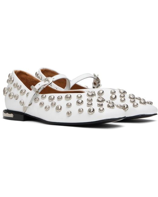 Toga Black Polido Ballerina Flats