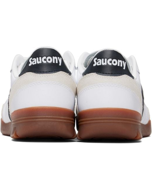 Saucony Black 586I Leather Sneakers for men