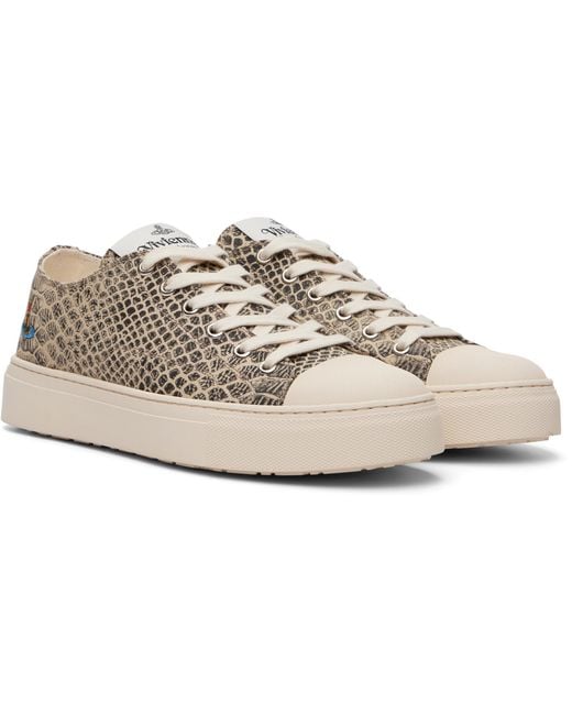 Vivienne Westwood Natural Low Top Plimsoll Sneakers for men