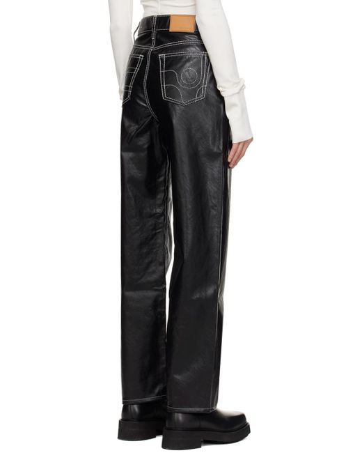 Eytys Black Benz Faux-leather Jeans
