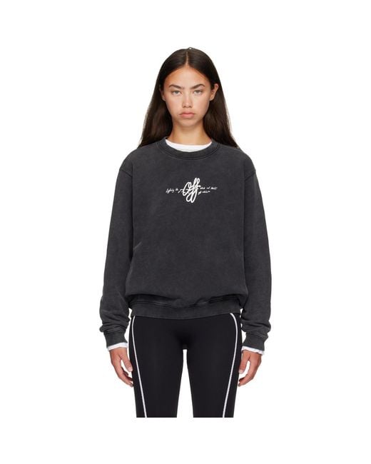 Off-White c/o Virgil Abloh Black 'Off' Stroke Sweatshirt