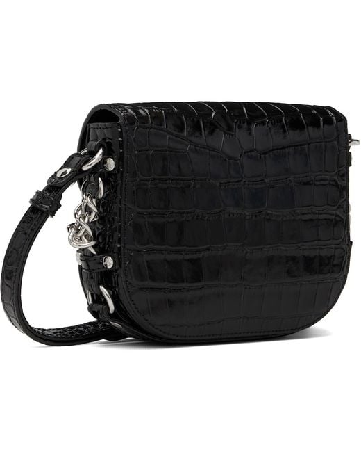 Vivienne Westwood Black Hunter Flap Crossbody Bag for men