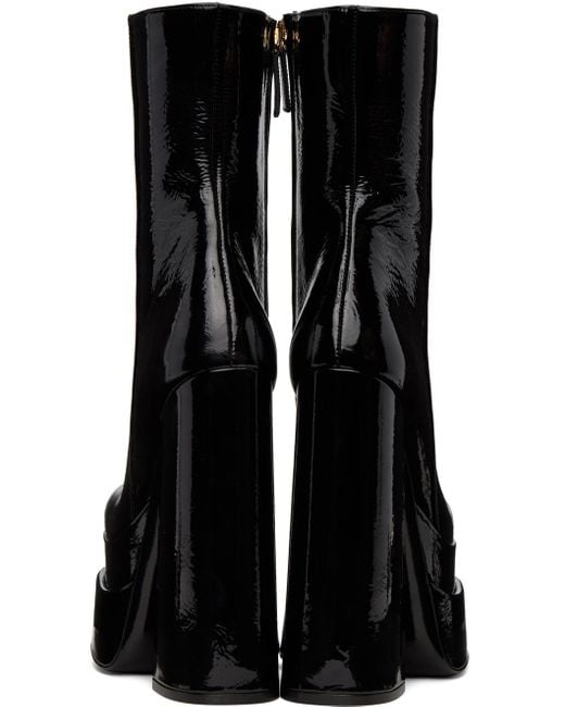 Versace Black Aevitas Platform Boots