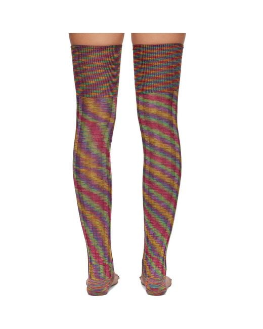 Kiko Kostadinov Brown Sitella Thigh High Socks