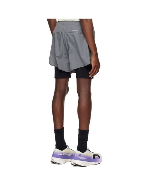 On Shoes Black Performance Volt Running Shorts for men