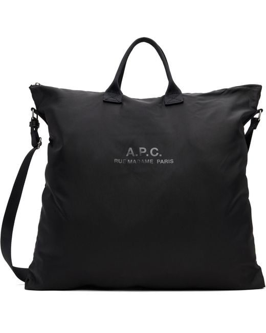 A.P.C. Black Backstage Crossbody Bag for men