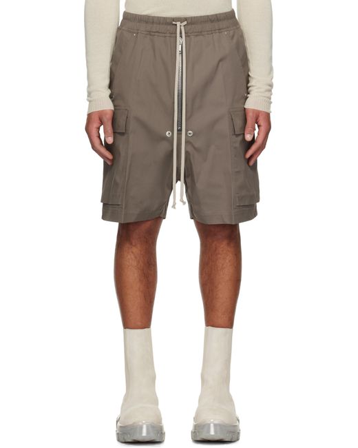 メンズ Rick Owens グレー Hollywood Cargobela ショートパンツ Natural