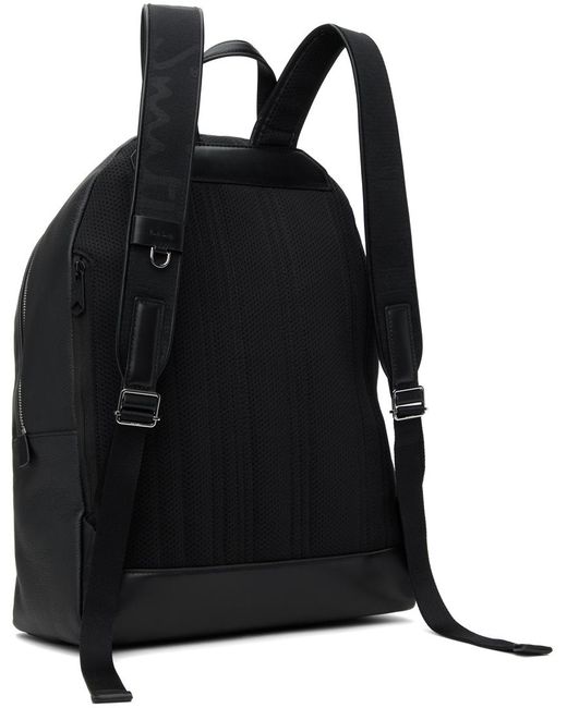 Paul Smith Black Shadow Stripe Backpack for men