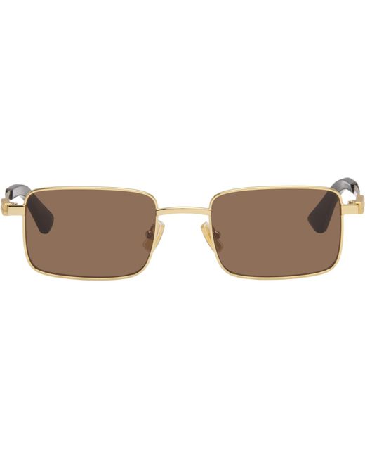 Bottega Veneta Black Classic Rectangular Sunglasses